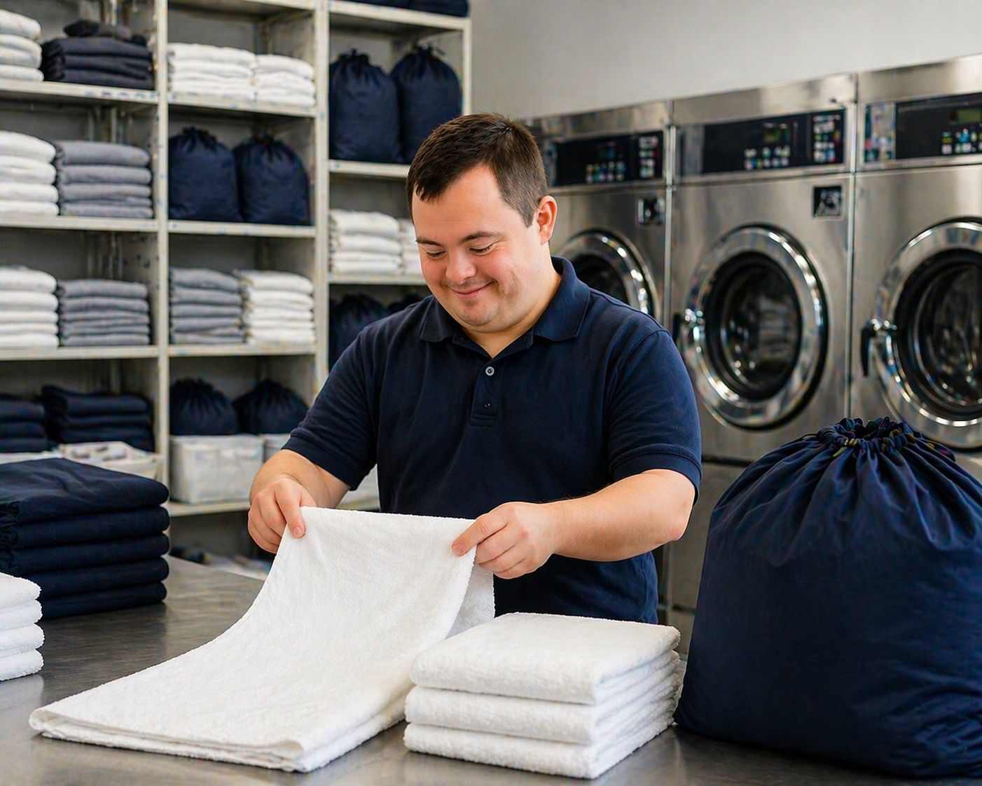Folded laundry